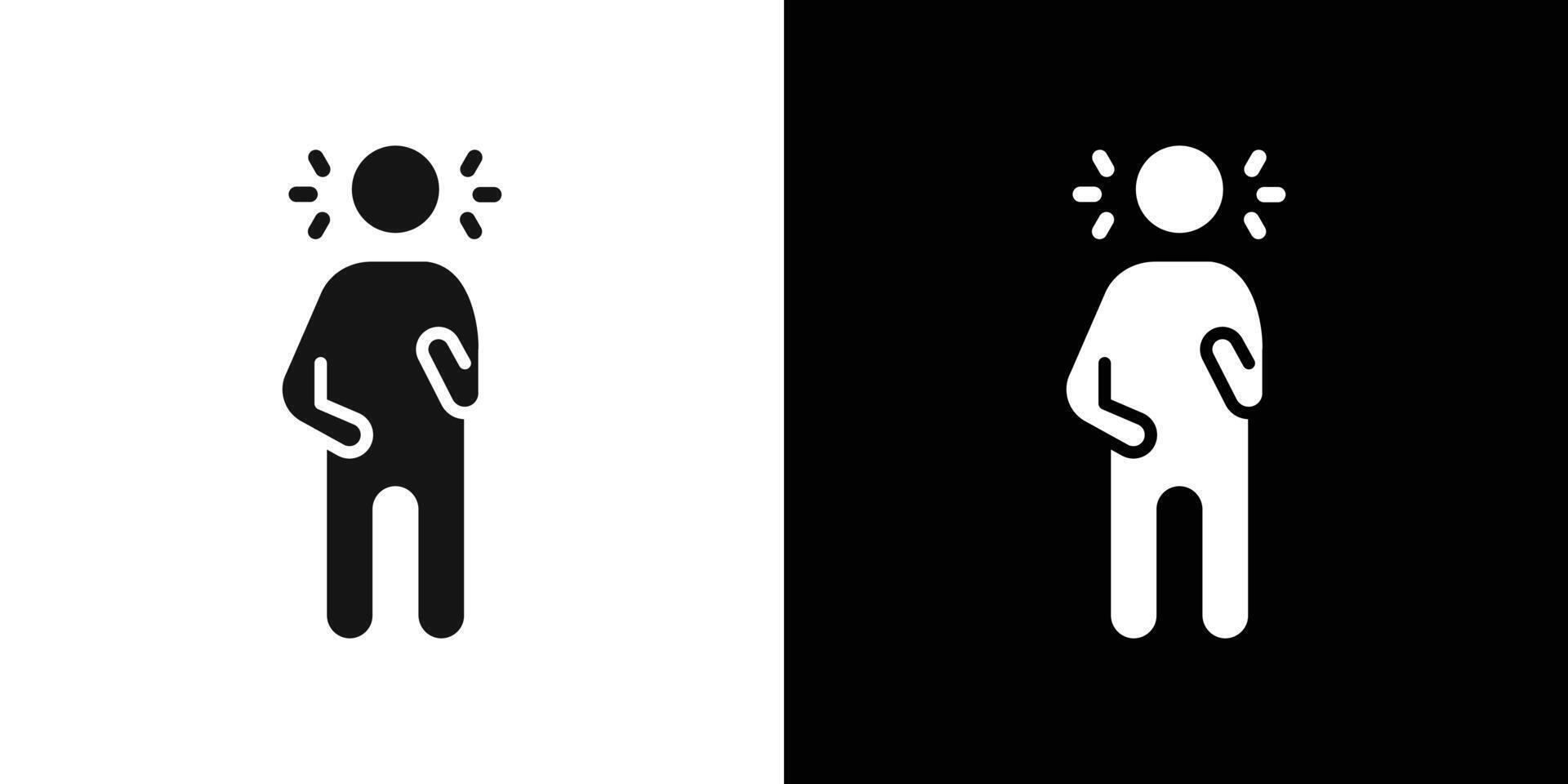 Nausea icon Flat fill set collection vector