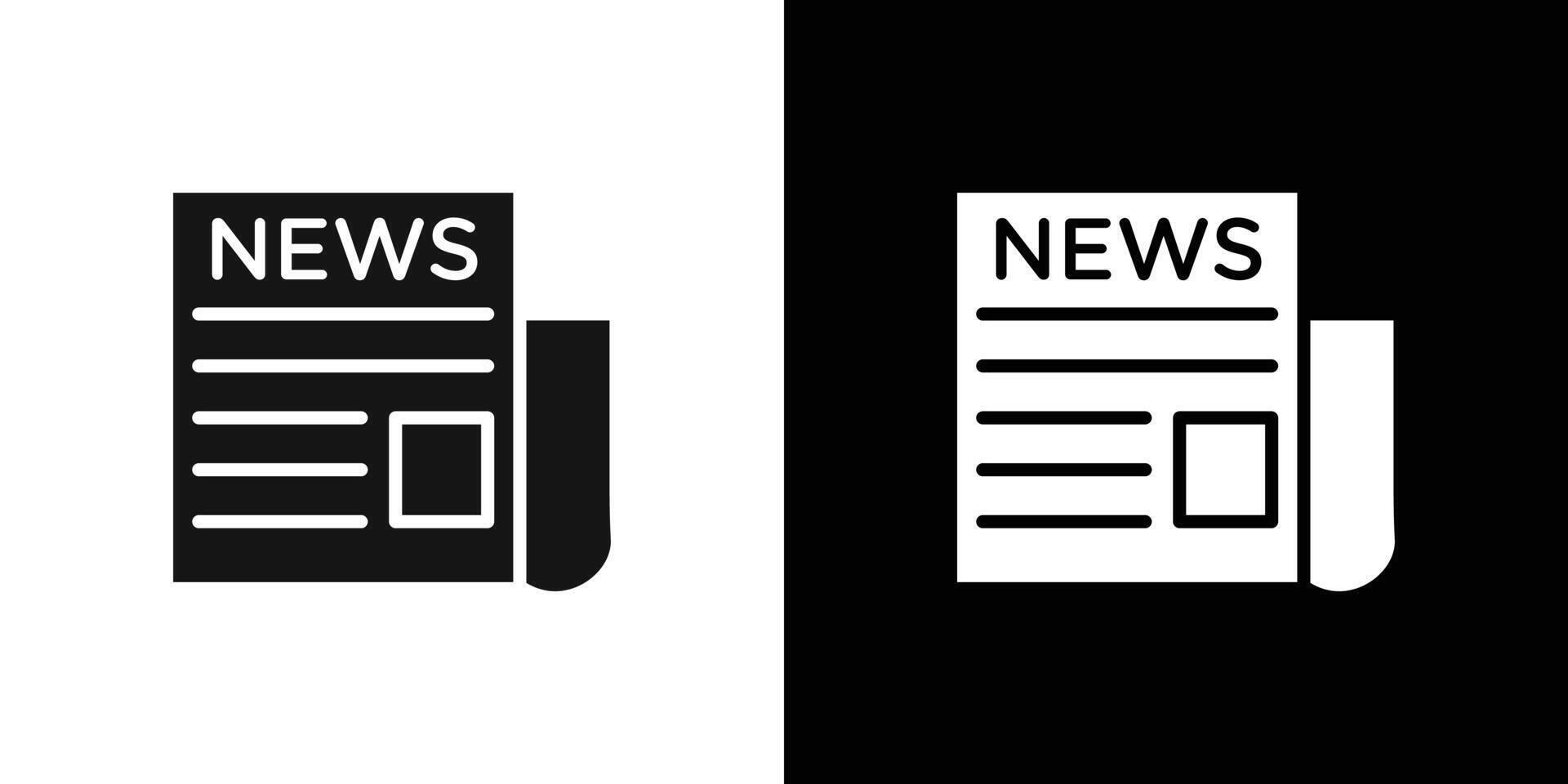 Newspaper icon Flat fill set collection vector