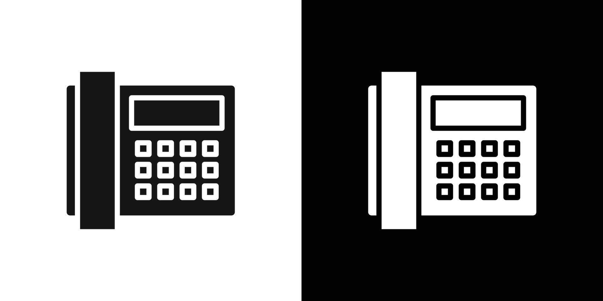 Office Phone icon Flat fill set collection vector