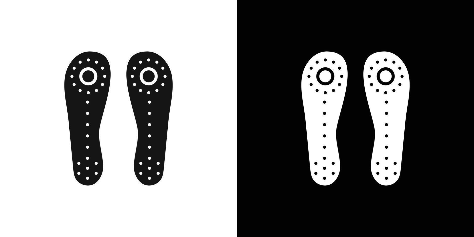 Orthopedic insoles icon Flat fill set collection vector