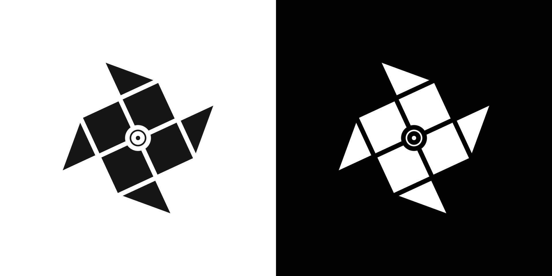 paper Windmill icon Flat fill set collection vector