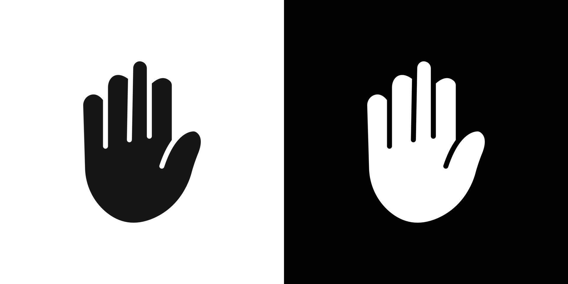 Raised Hand icon Flat fill set collection vector