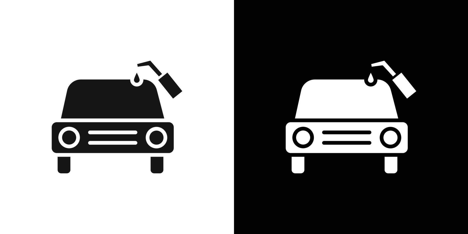 Refueling Car icon Flat fill set collection vector