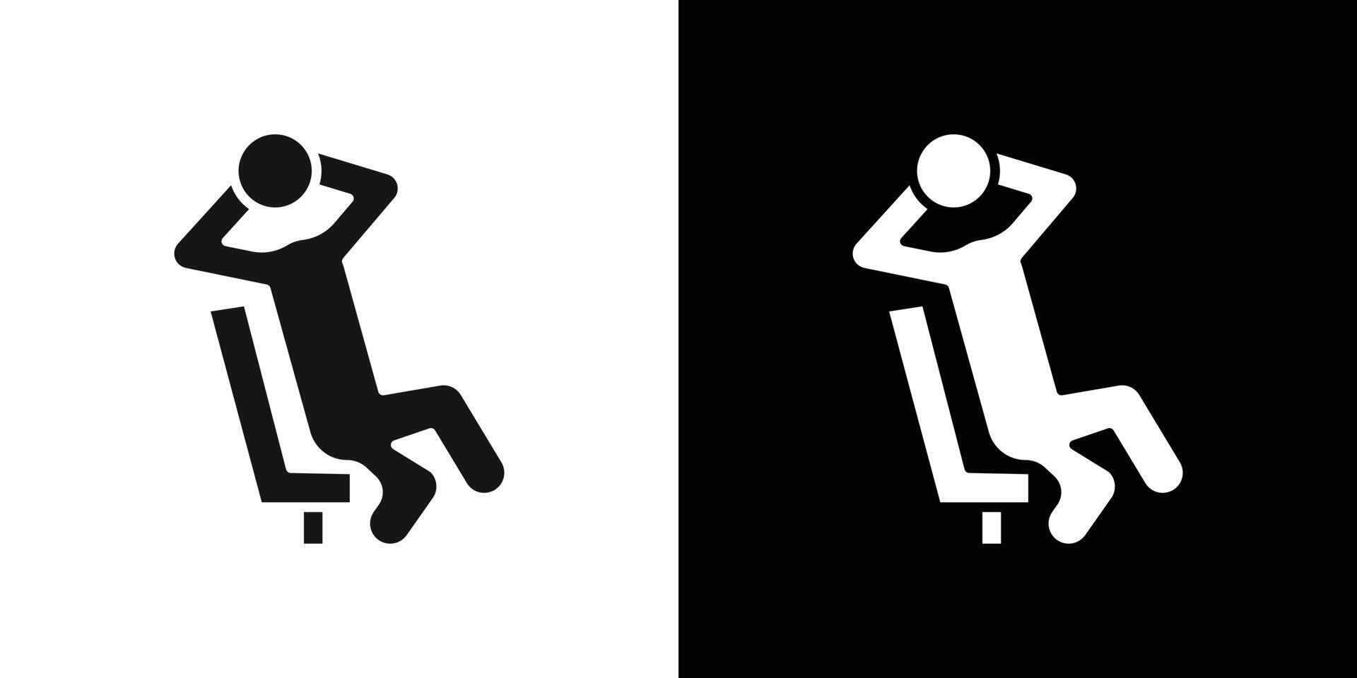 Relax icon Flat fill set collection vector