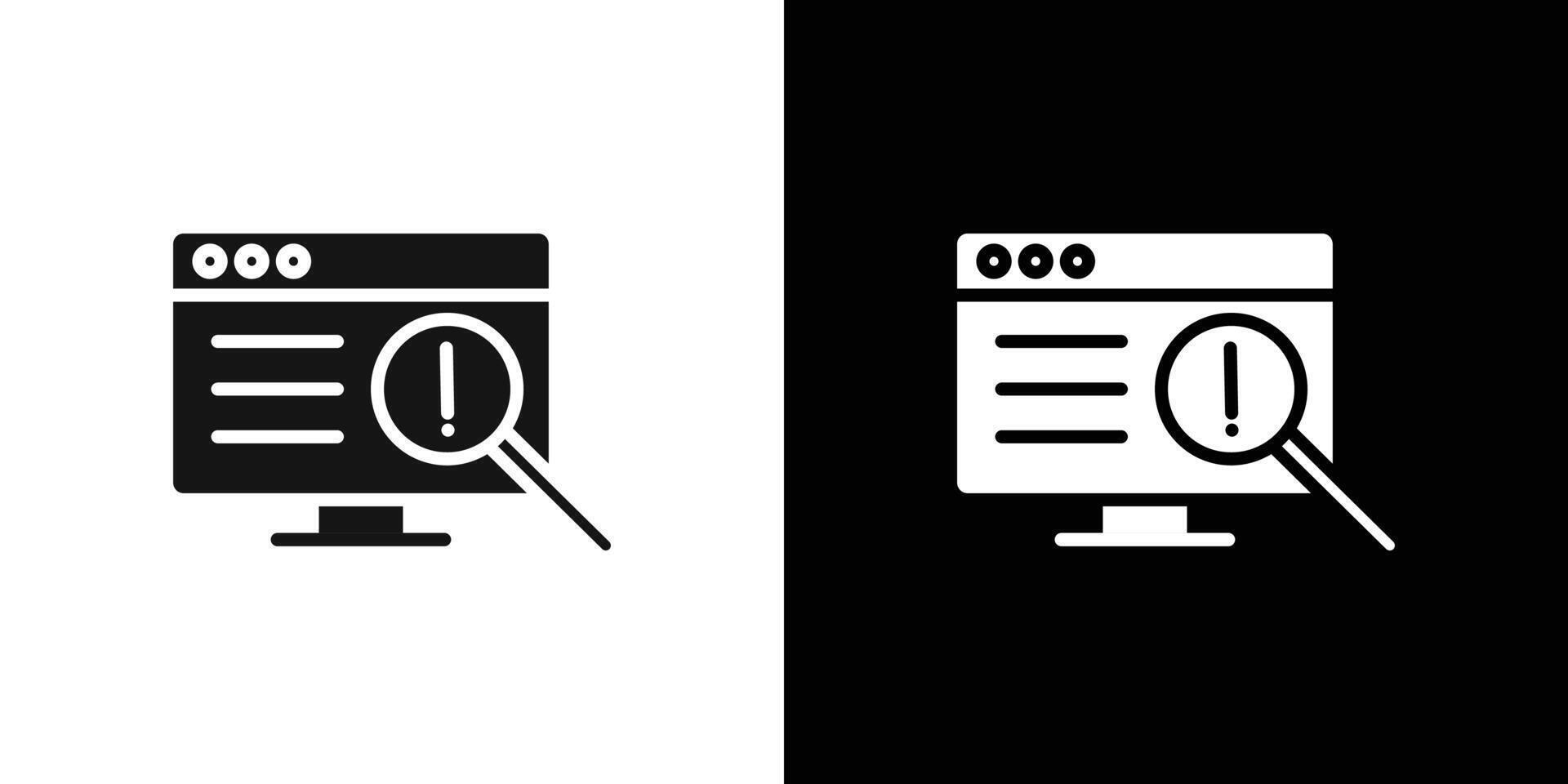Researching information online icon Flat fill set collection vector