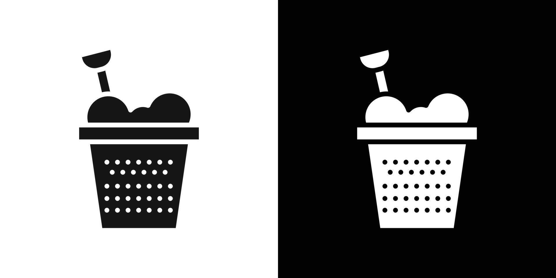 Sand bucket icon Flat fill set collection vector