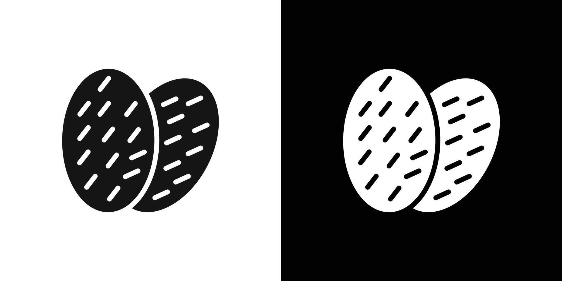 shaobing icon Flat fill set collection vector