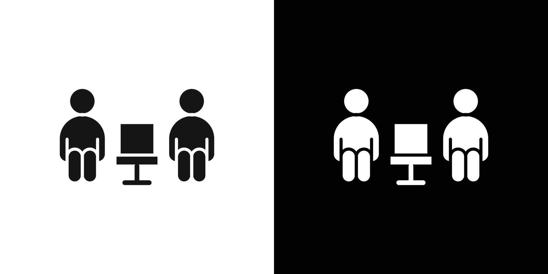 Social distancing sitting icon Flat fill set collection vector