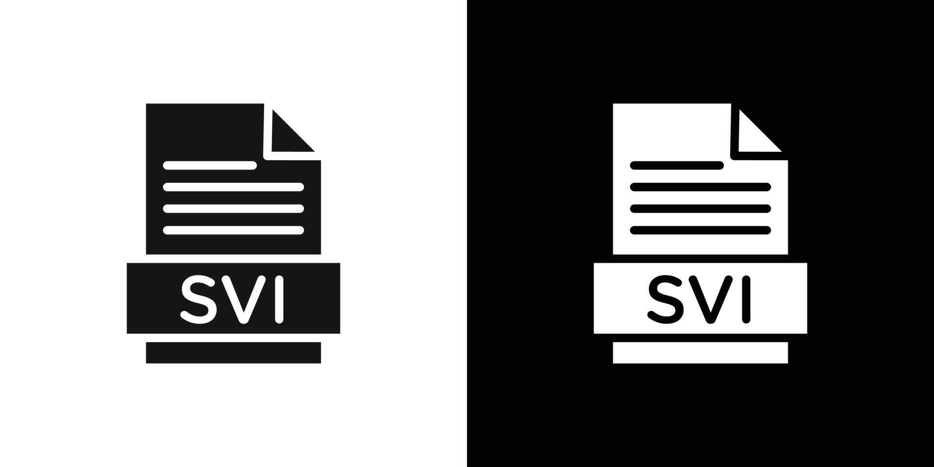 SVI File Document Icon Flat fill set collection vector