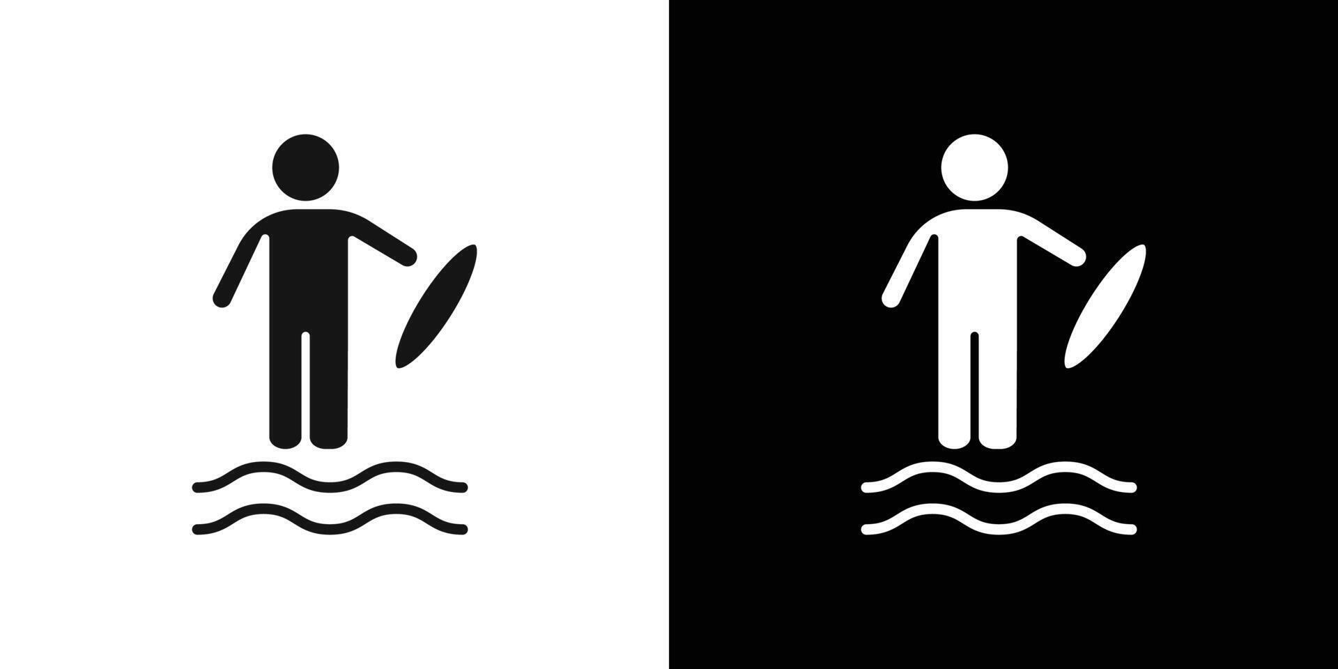 surfing icon Flat fill set collection vector