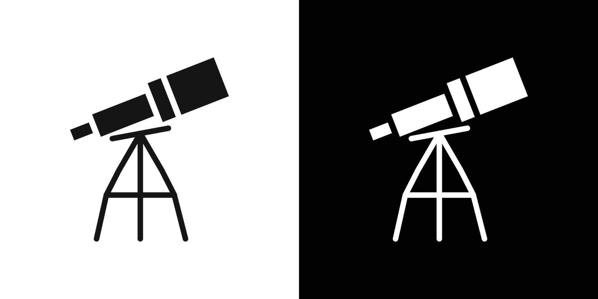 Telescope icon Flat fill set collection vector