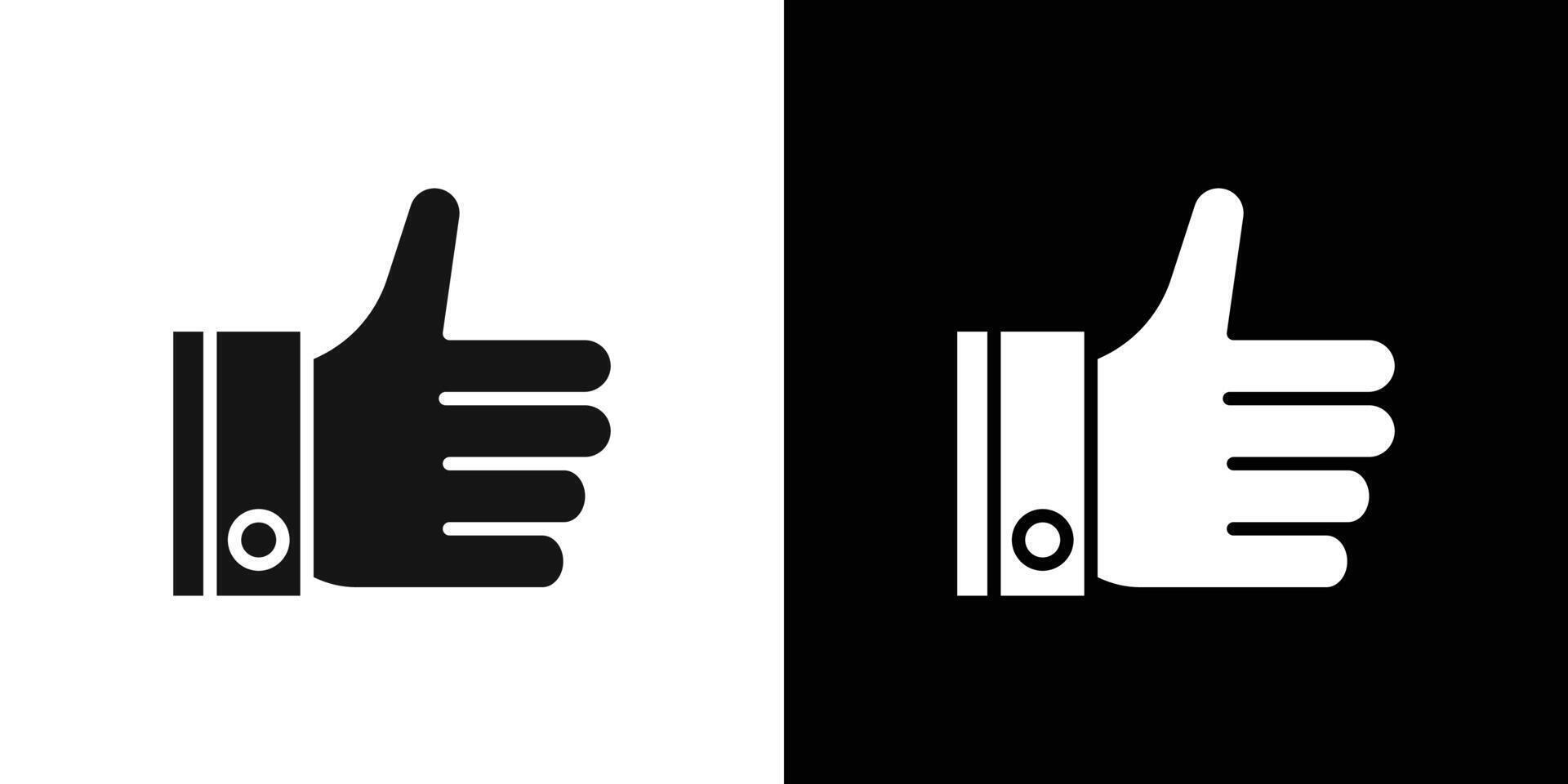Thumbs Up icon Flat fill set collection vector