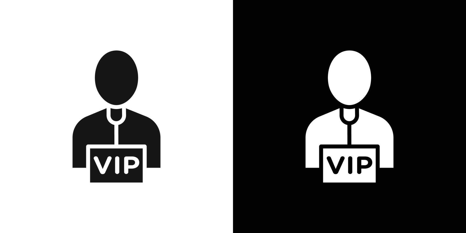 vip person icon Flat fill set collection vector