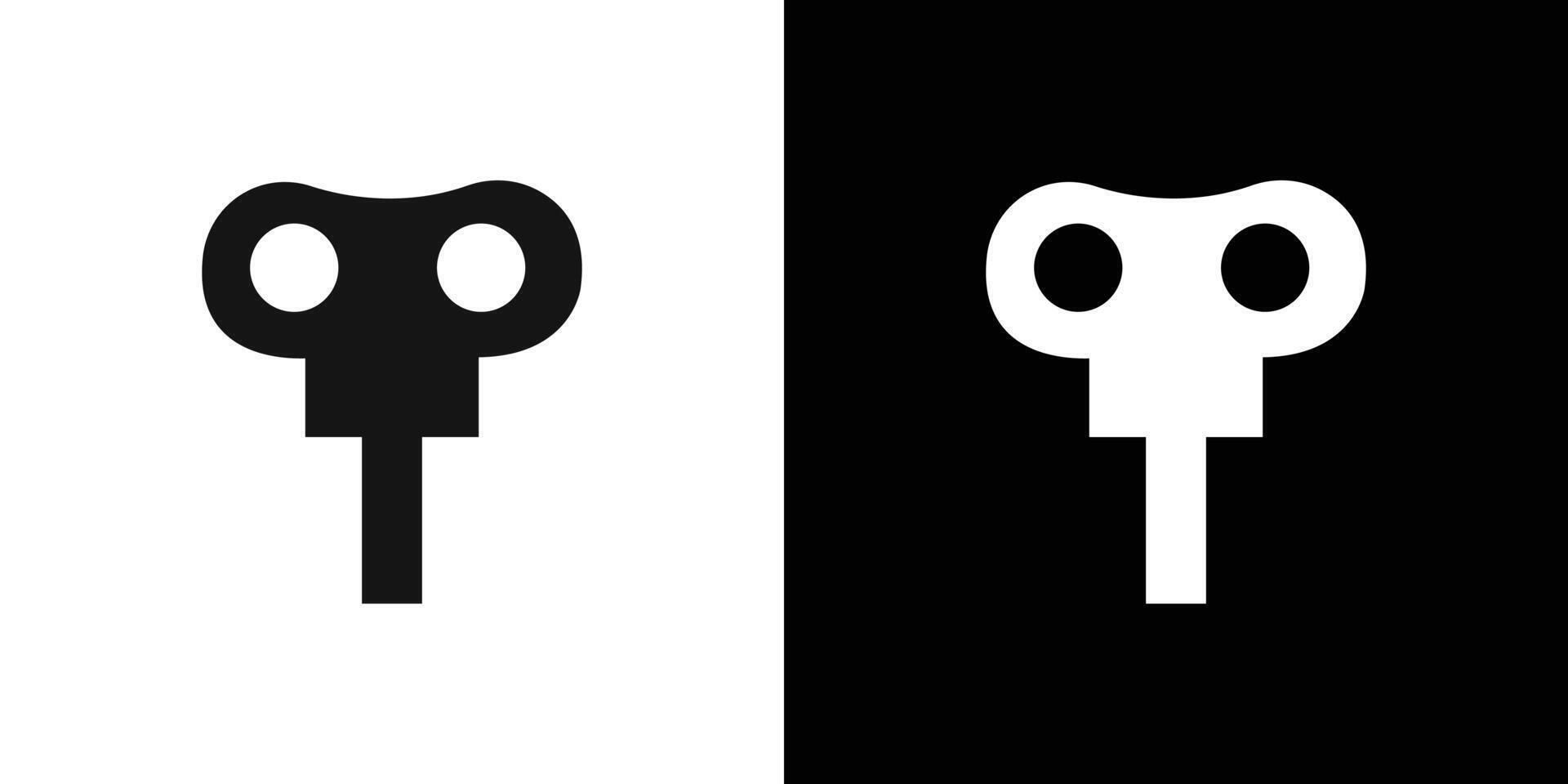 Wind up key icon Flat fill set collection vector