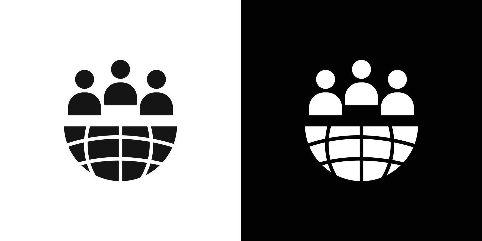 World population icon Flat fill set collection vector