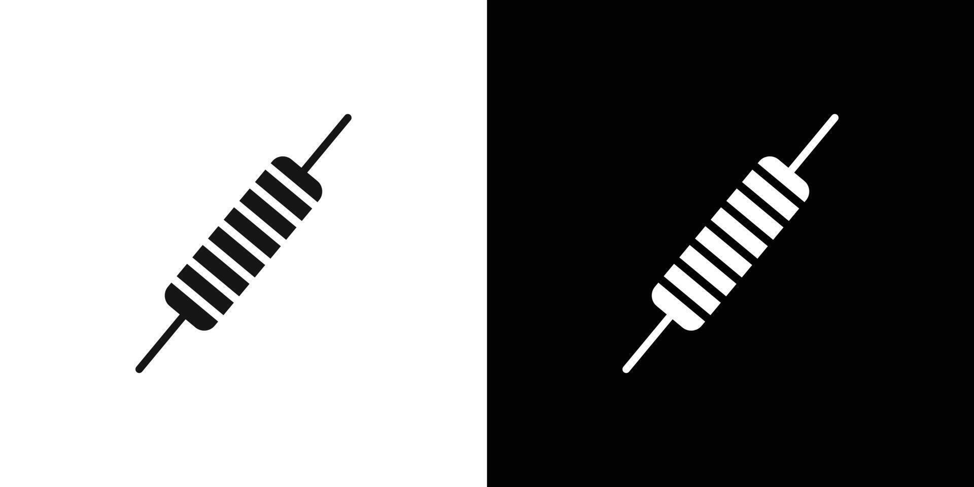 Zener diode icon Flat fill set collection vector