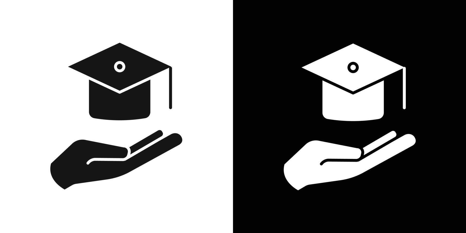 Accessible or free education icon flat line symbol set. vector