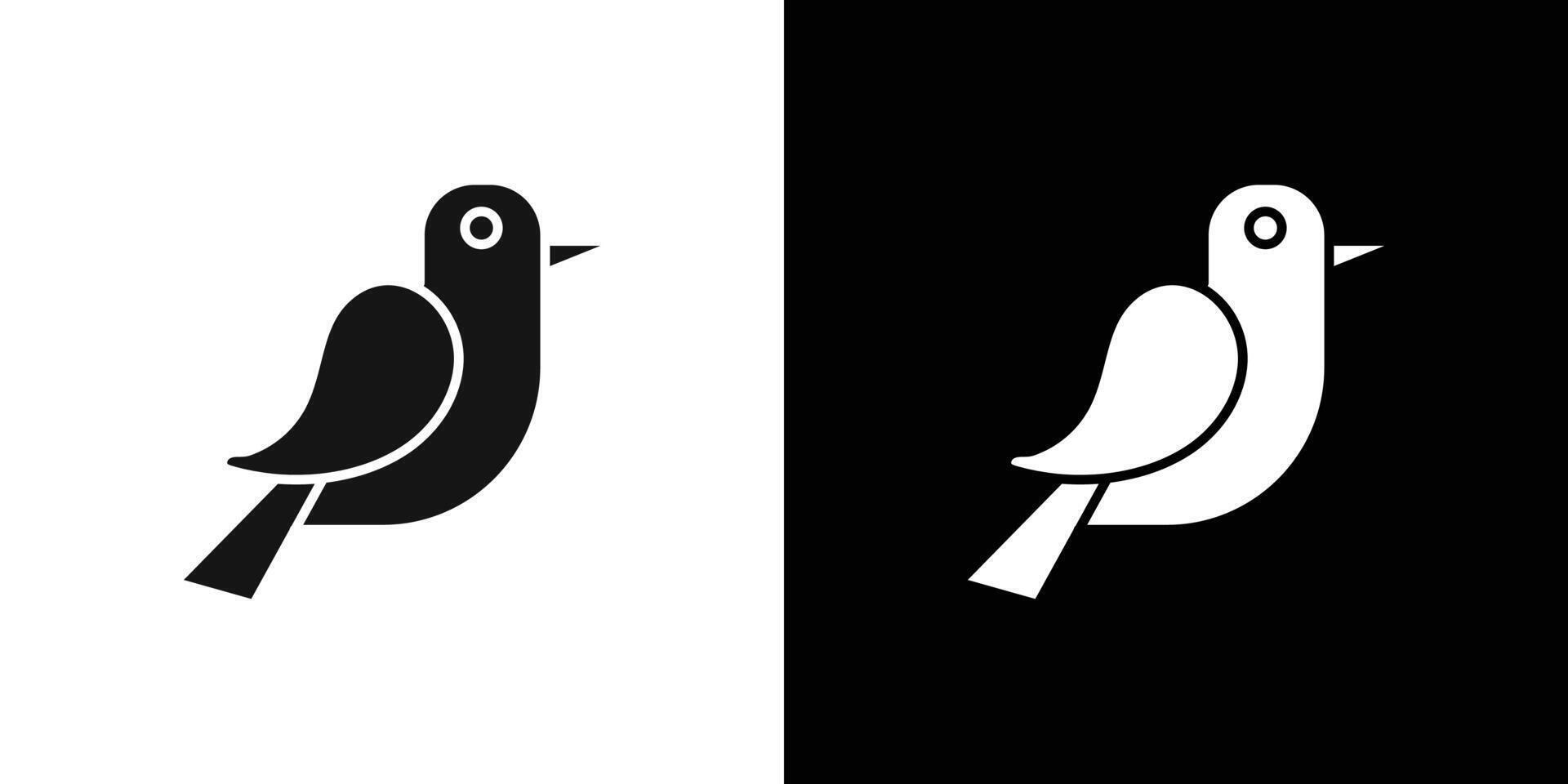 bird icon flat line symbol set. vector