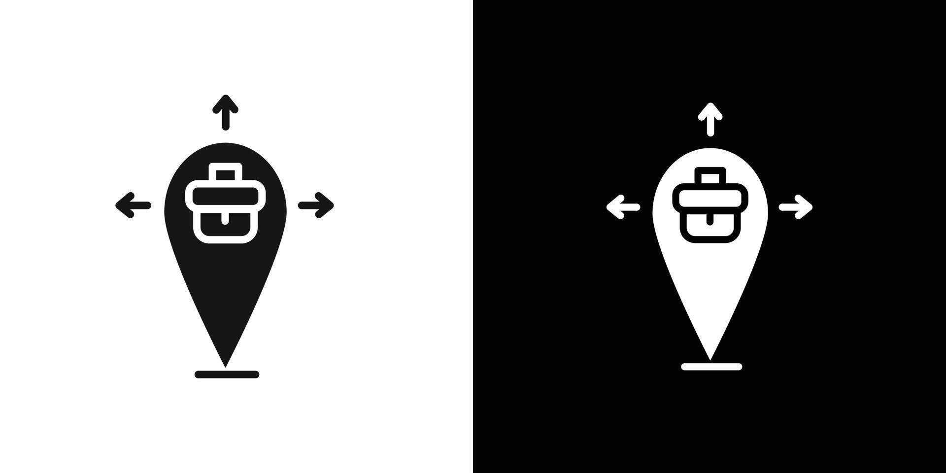 Business expansion icon flat line symbol set. vector