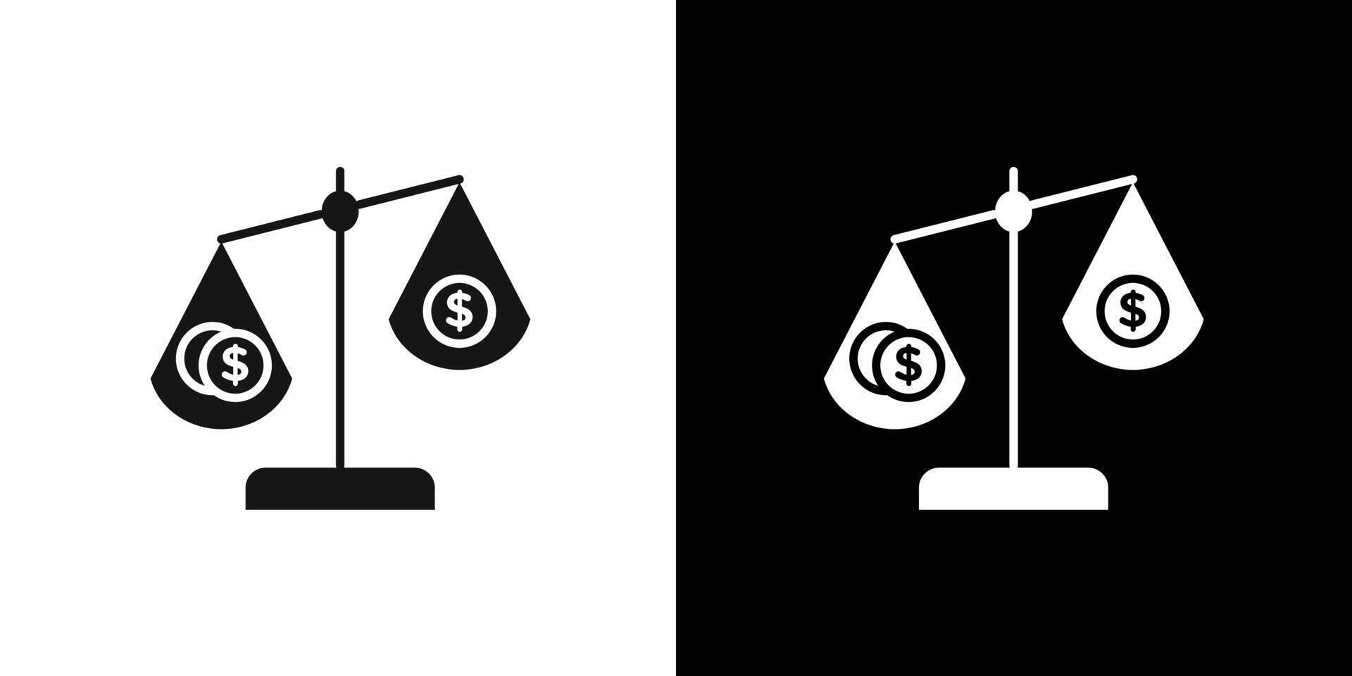 Compare price icon flat line symbol set. vector