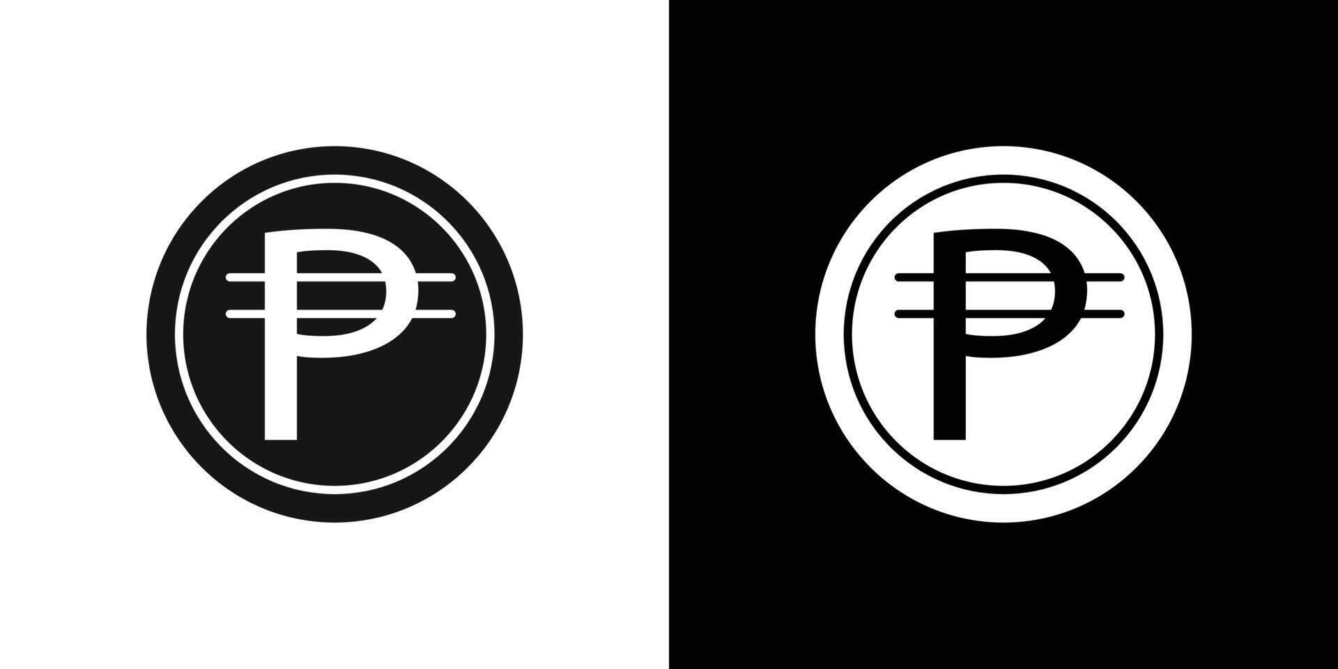 Cuba peso icon flat line symbol set. vector