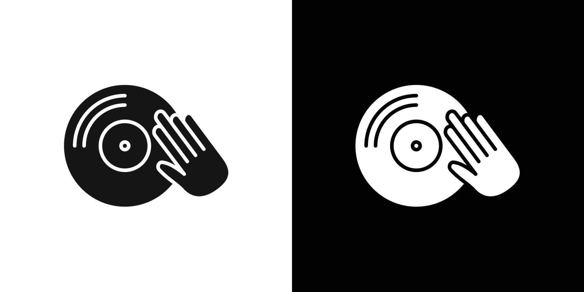 Dj icon flat line symbol set. vector