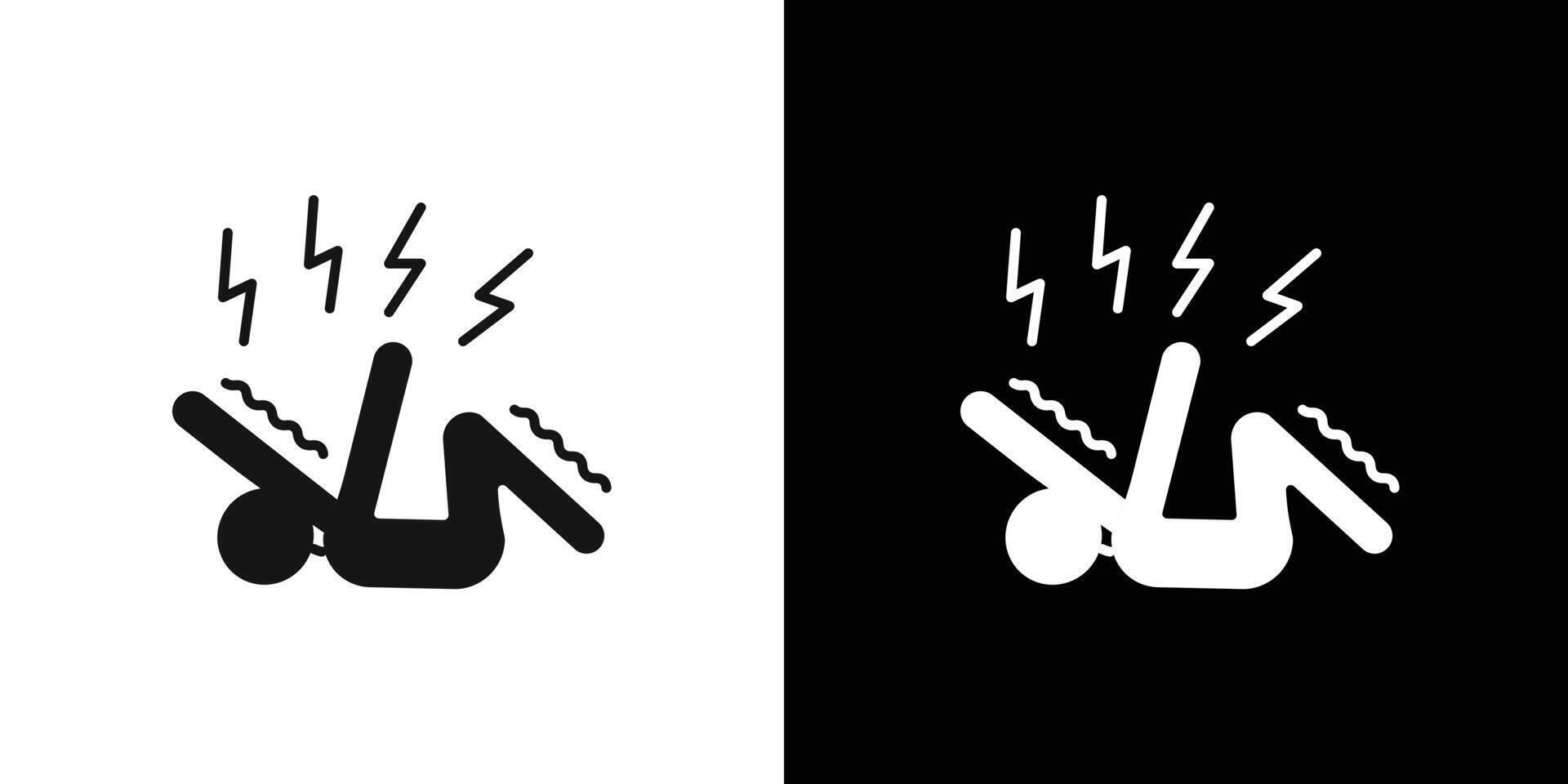 Epilepsy icon flat line symbol set. vector