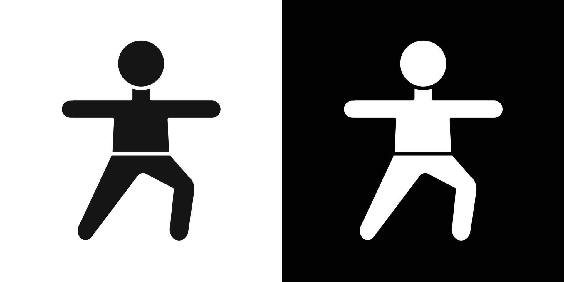 Fitness exercise icon flat line symbol set. vector