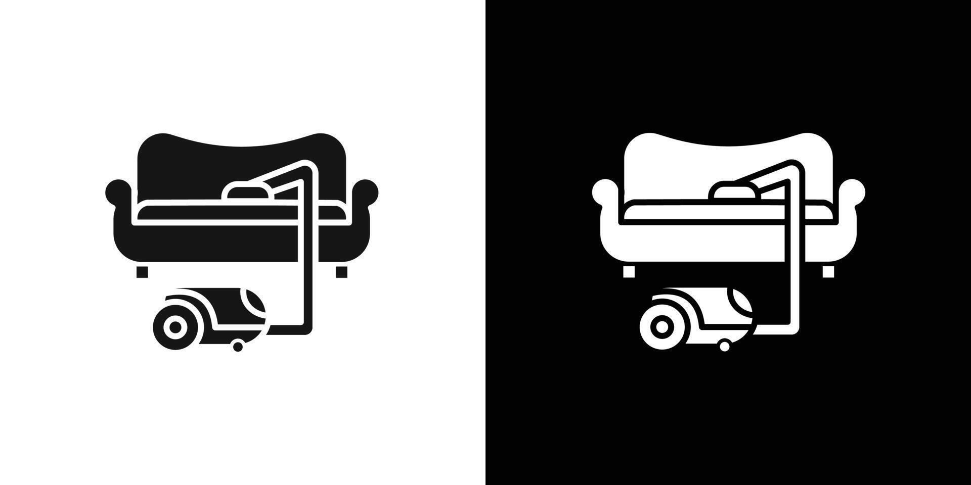 Furniture dry cleaning icon flat line symbol set. vector