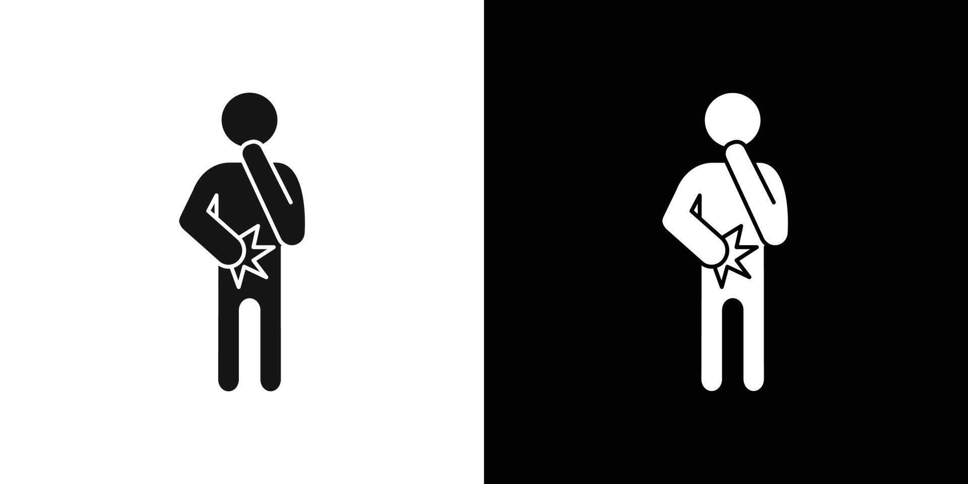 Nausea icon flat line symbol set. vector