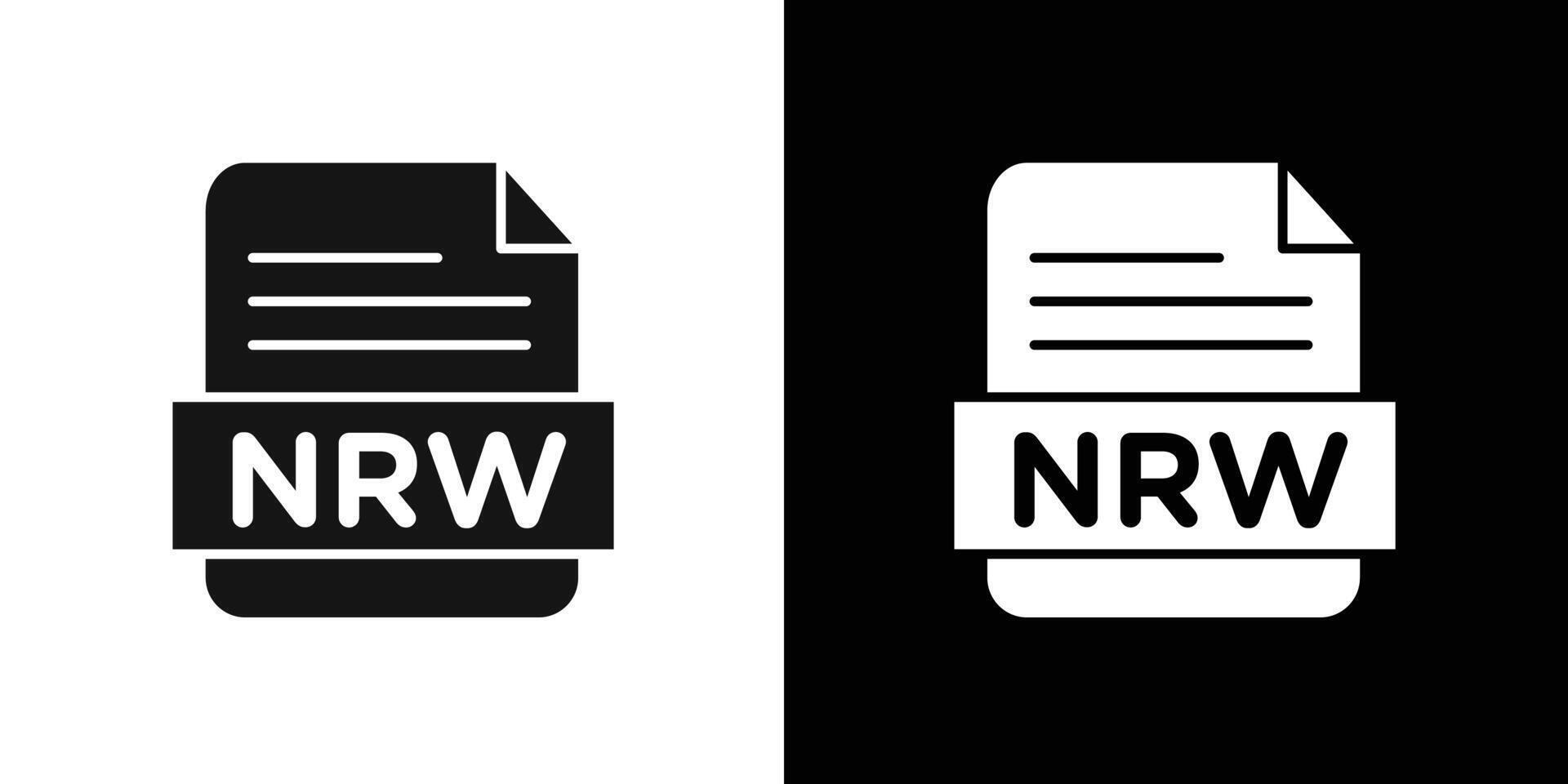NRW File Document Icon flat line symbol set. vector