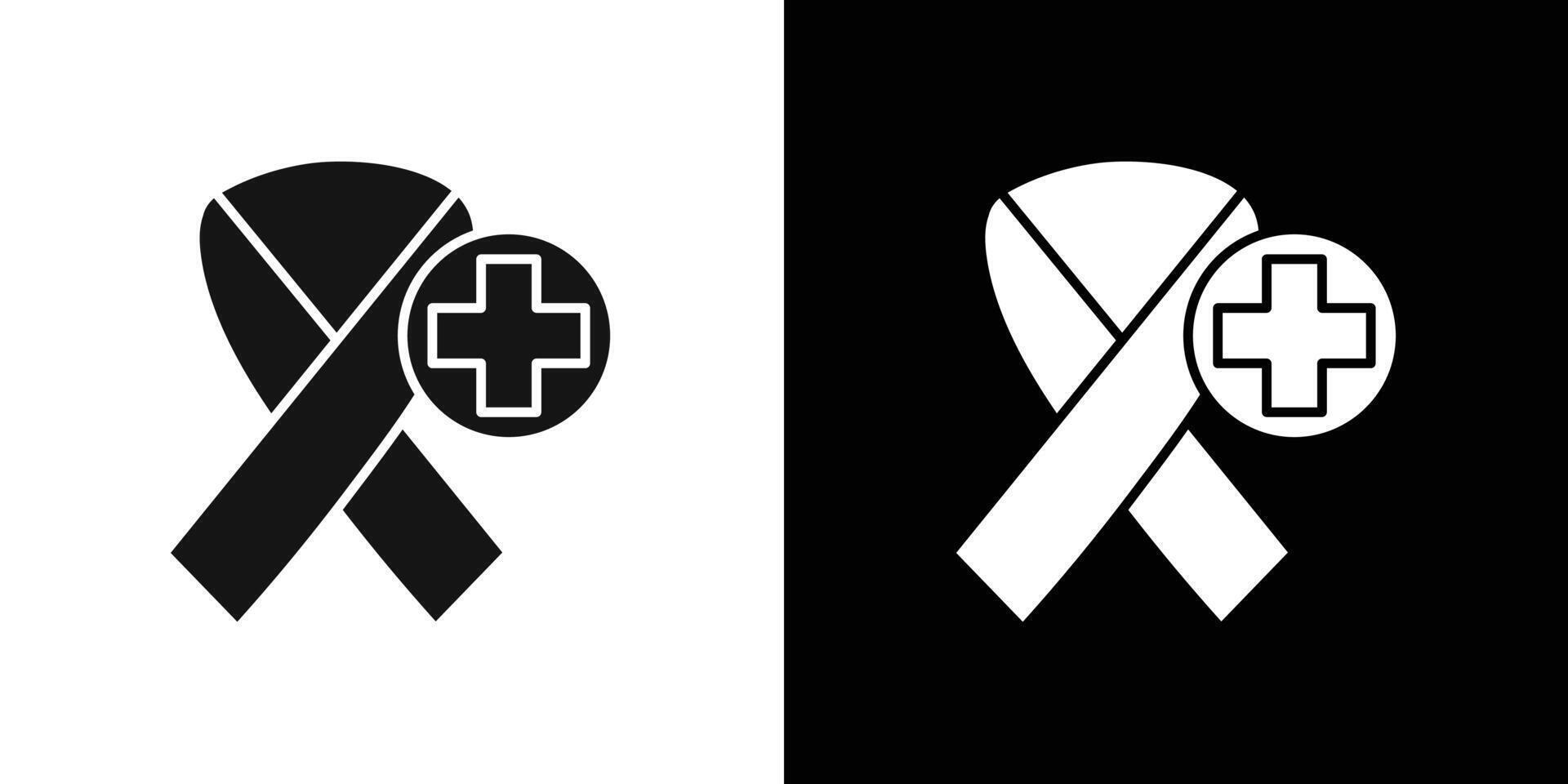 Oncology department icon flat line symbol set. vector