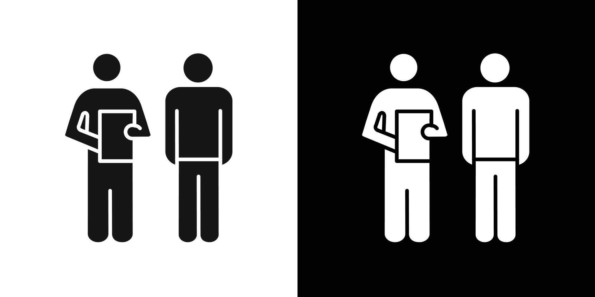 Oral survey icon flat line symbol set. vector