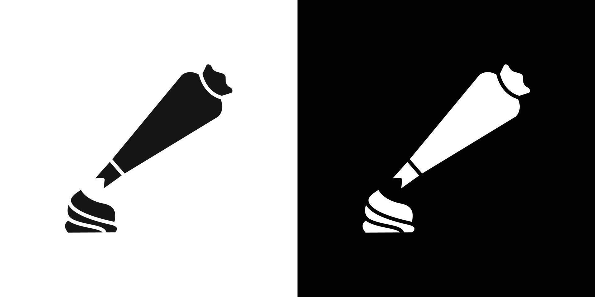 Pastry bag icon flat line symbol set. vector