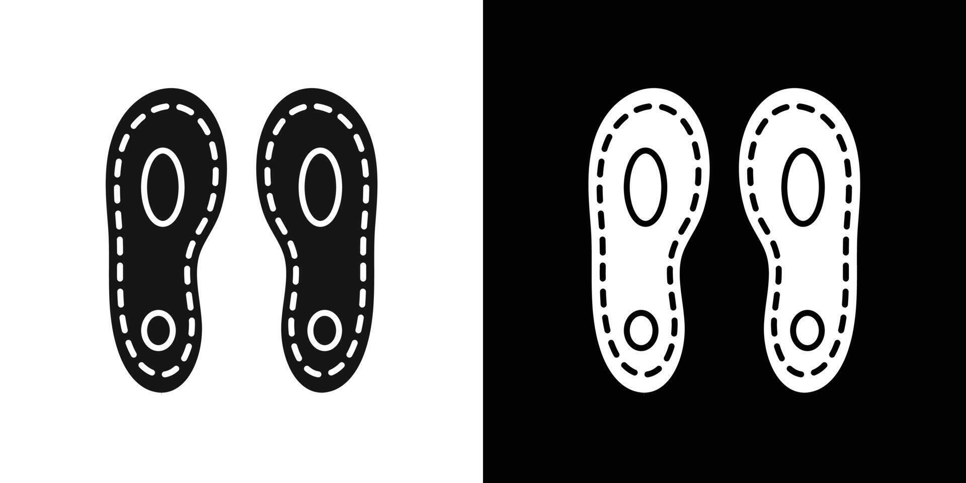 Orthopedic insoles icon flat line symbol set. vector