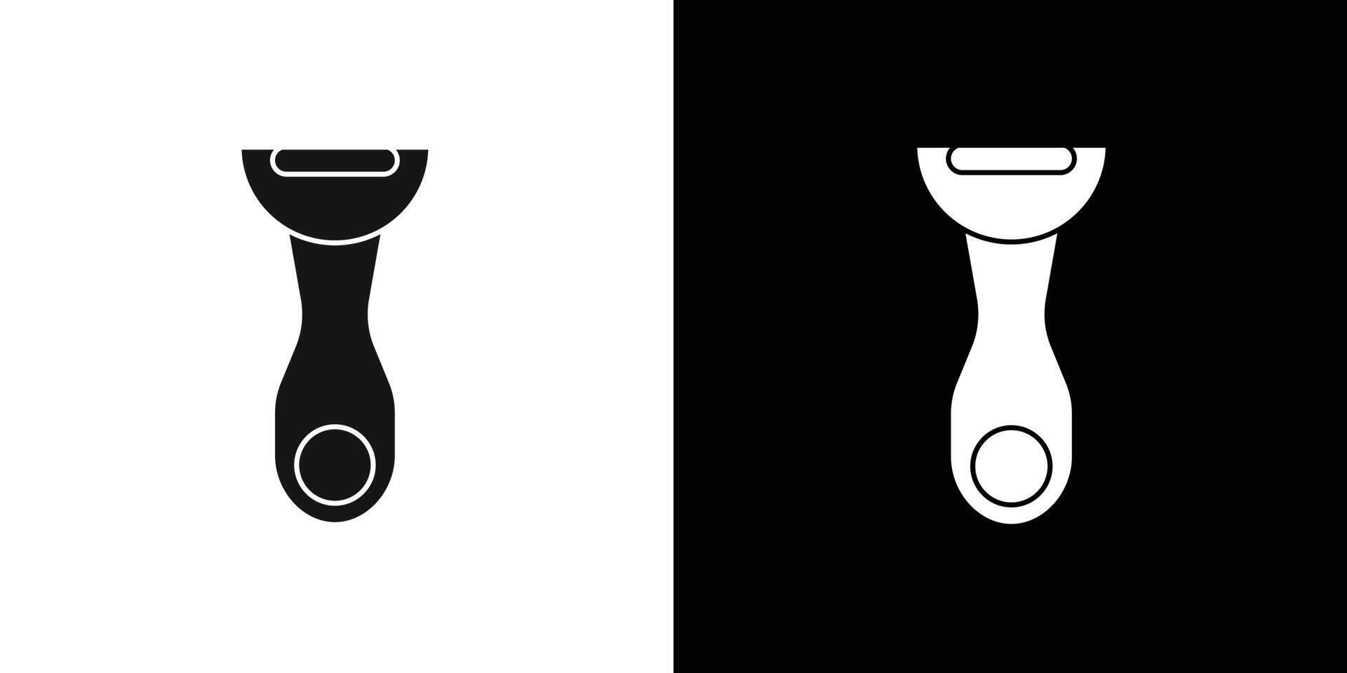 Peeler kitchen tool icon flat line symbol set. vector