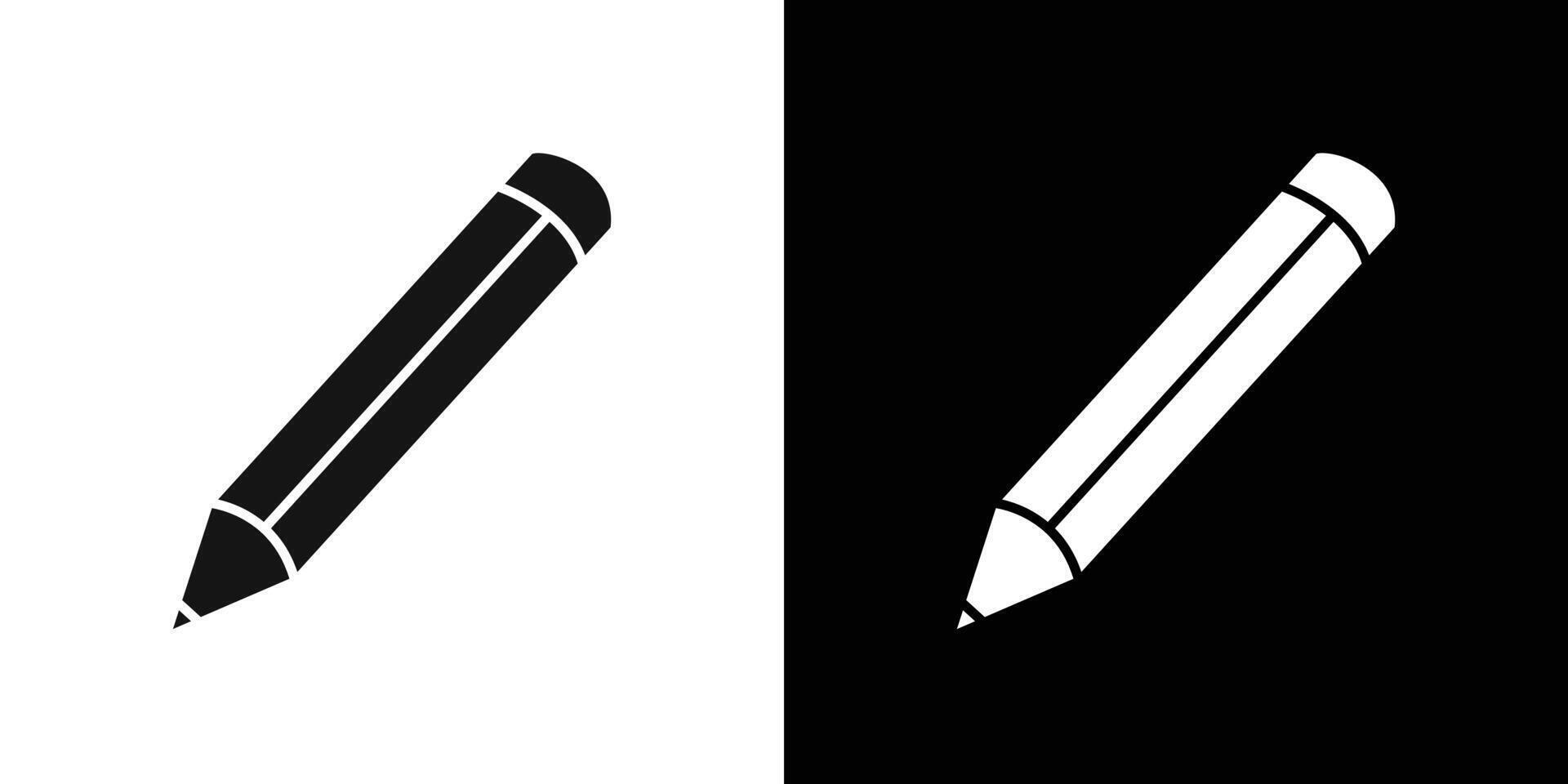 Pencil icon flat line symbol set. vector