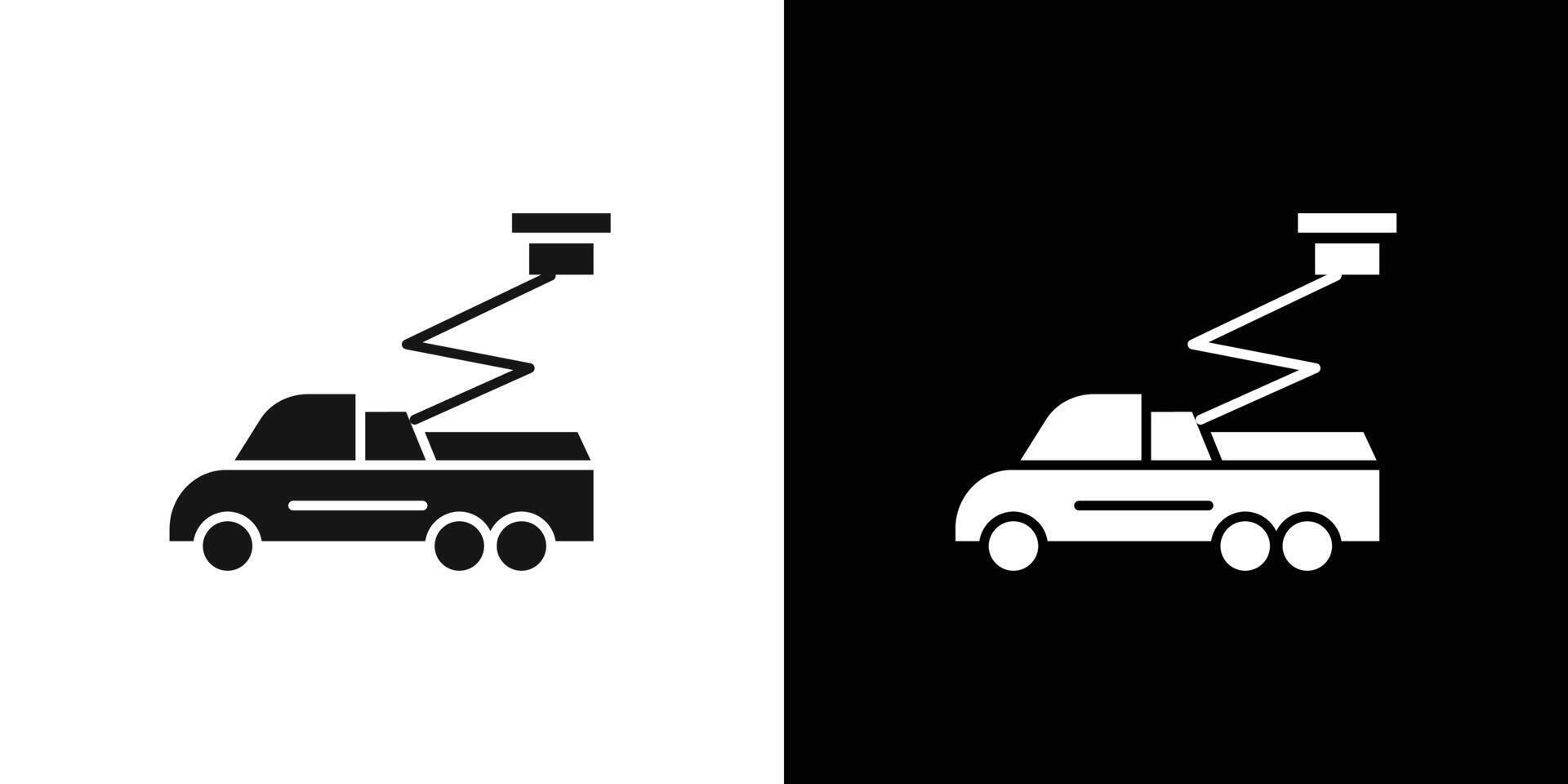 rescue truck basket icon flat line symbol set. vector