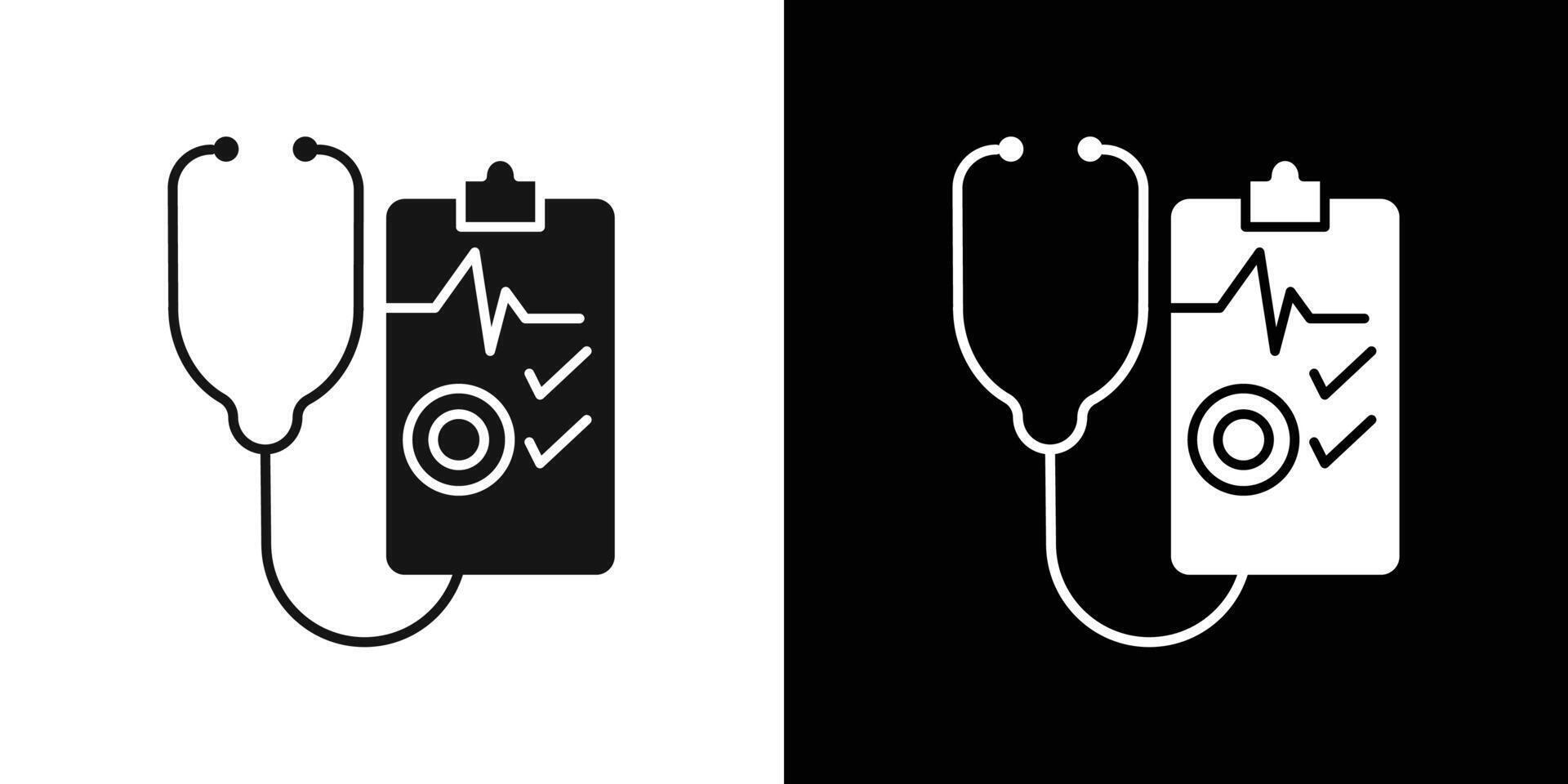 Regular health checkups icon flat line symbol set. vector