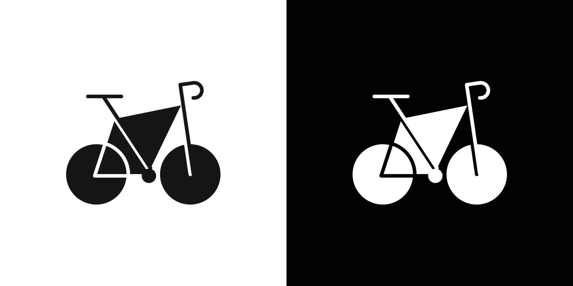 Road Bike Bicycle Icon flat line symbol set. vector