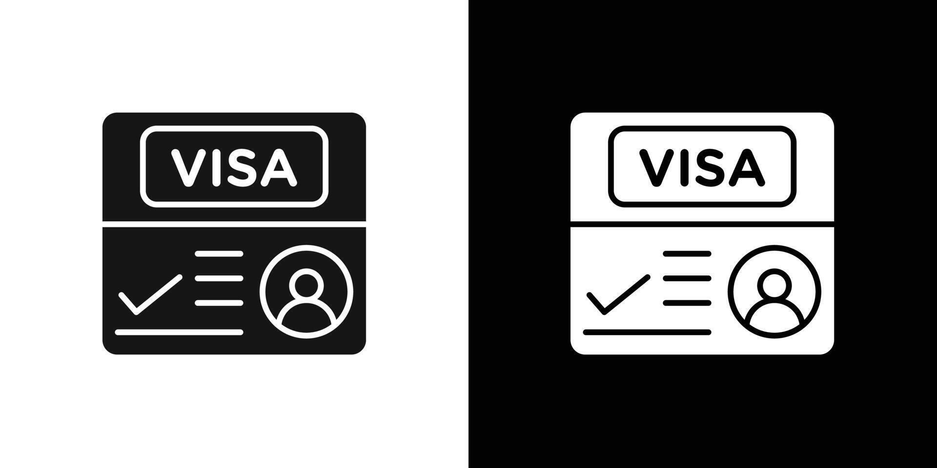 Start up visa icon flat line symbol set. vector