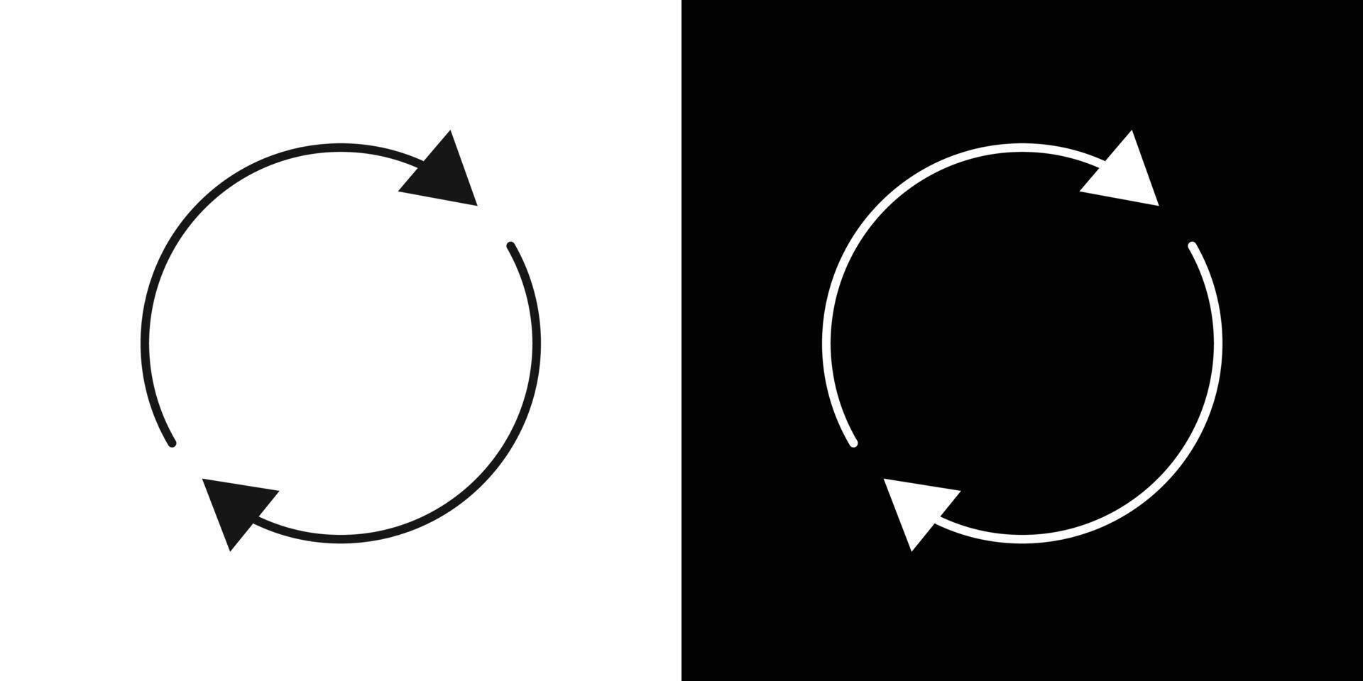 Synchronization icon flat line symbol set. vector