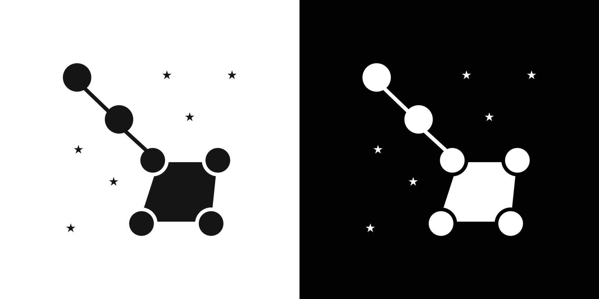 Ursa major icon flat line symbol set. vector