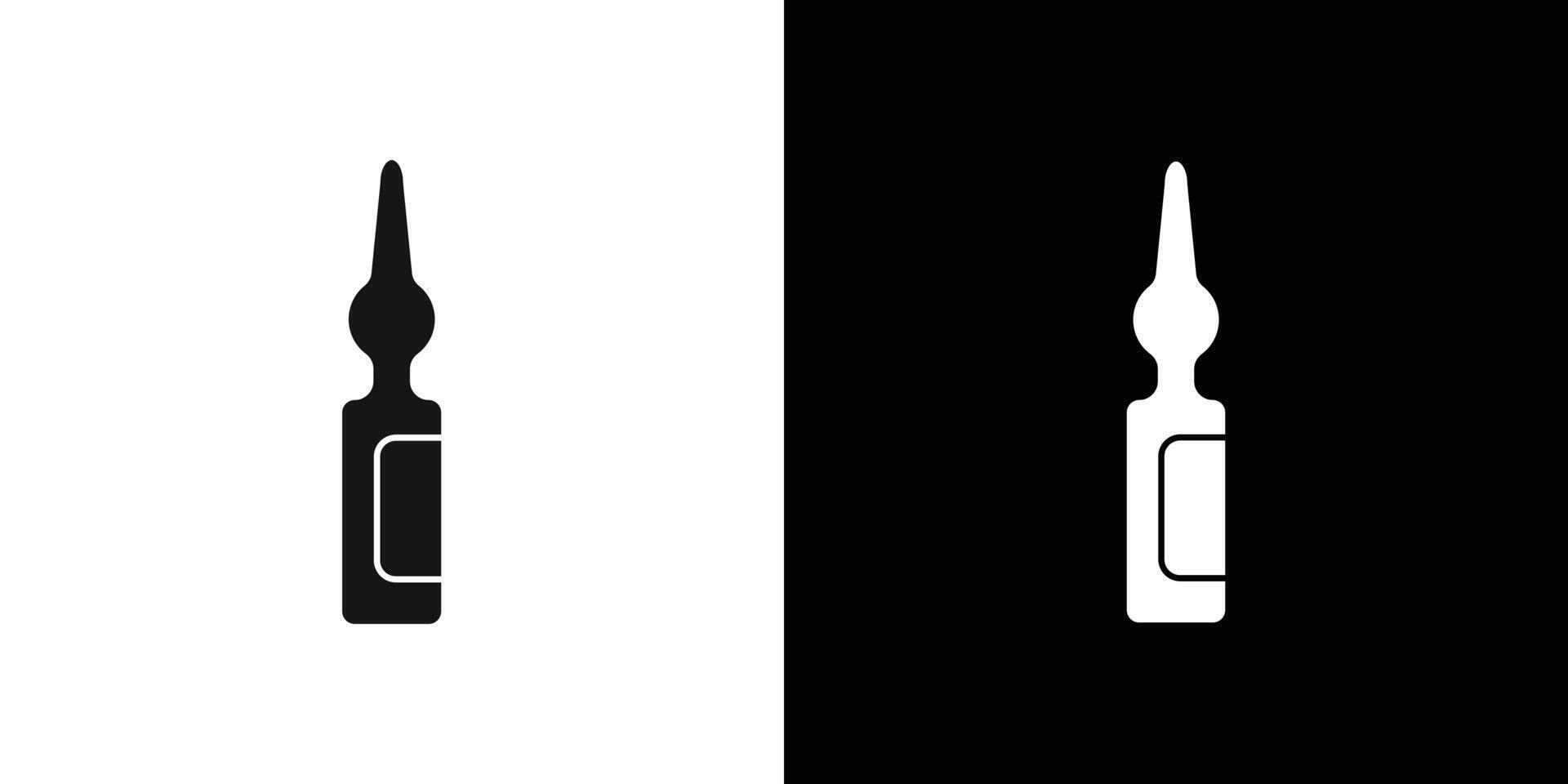 vial medical icon flat line symbol set. vector