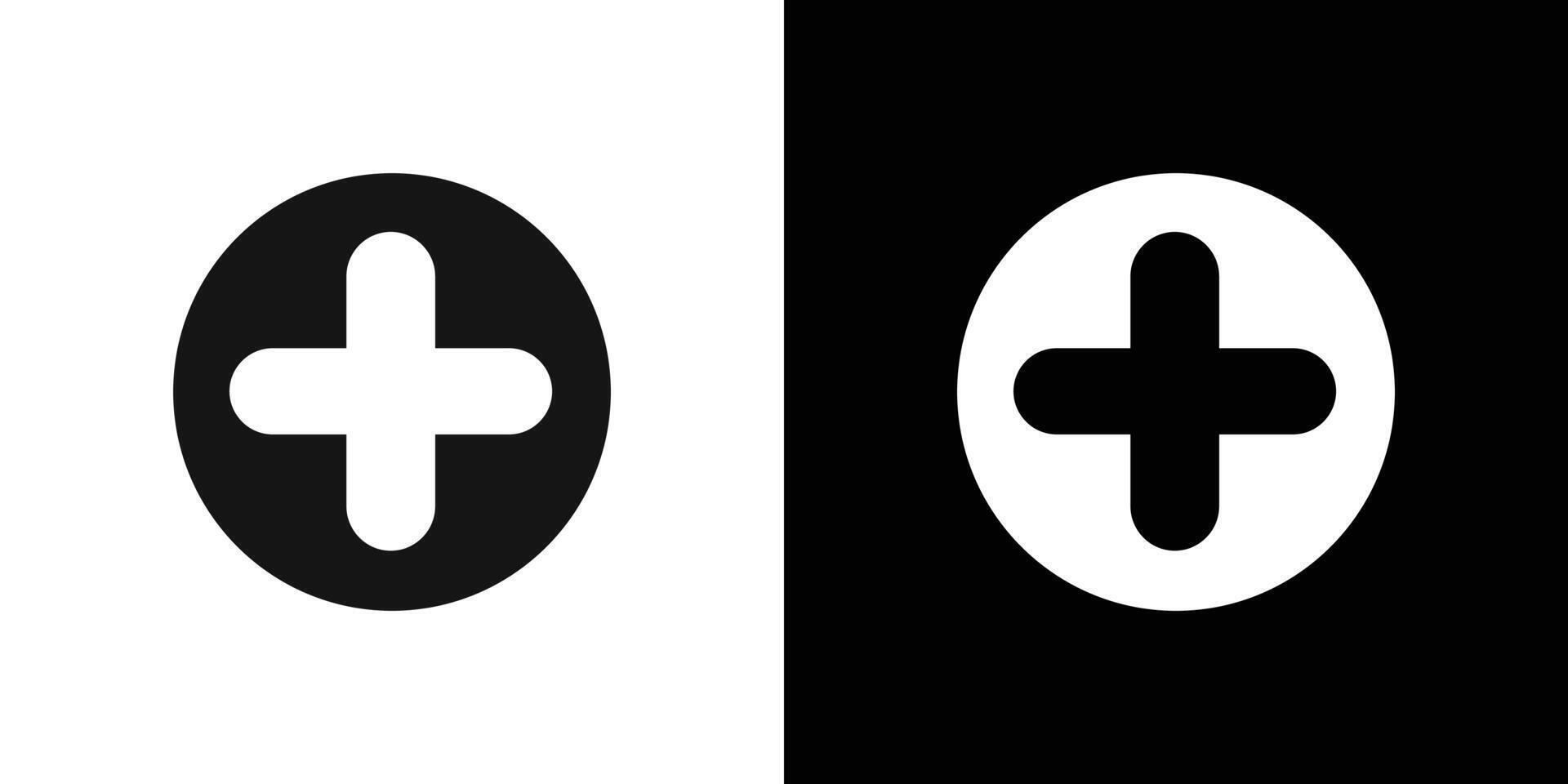Add Icon Flat set outline vector