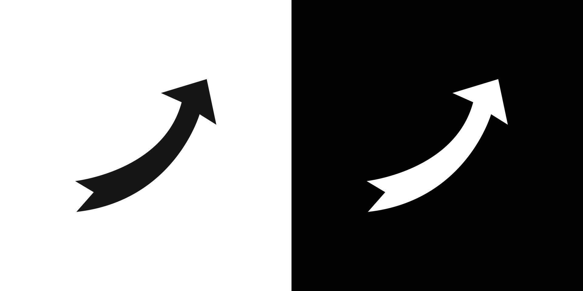 Arrow icon Flat set outline vector