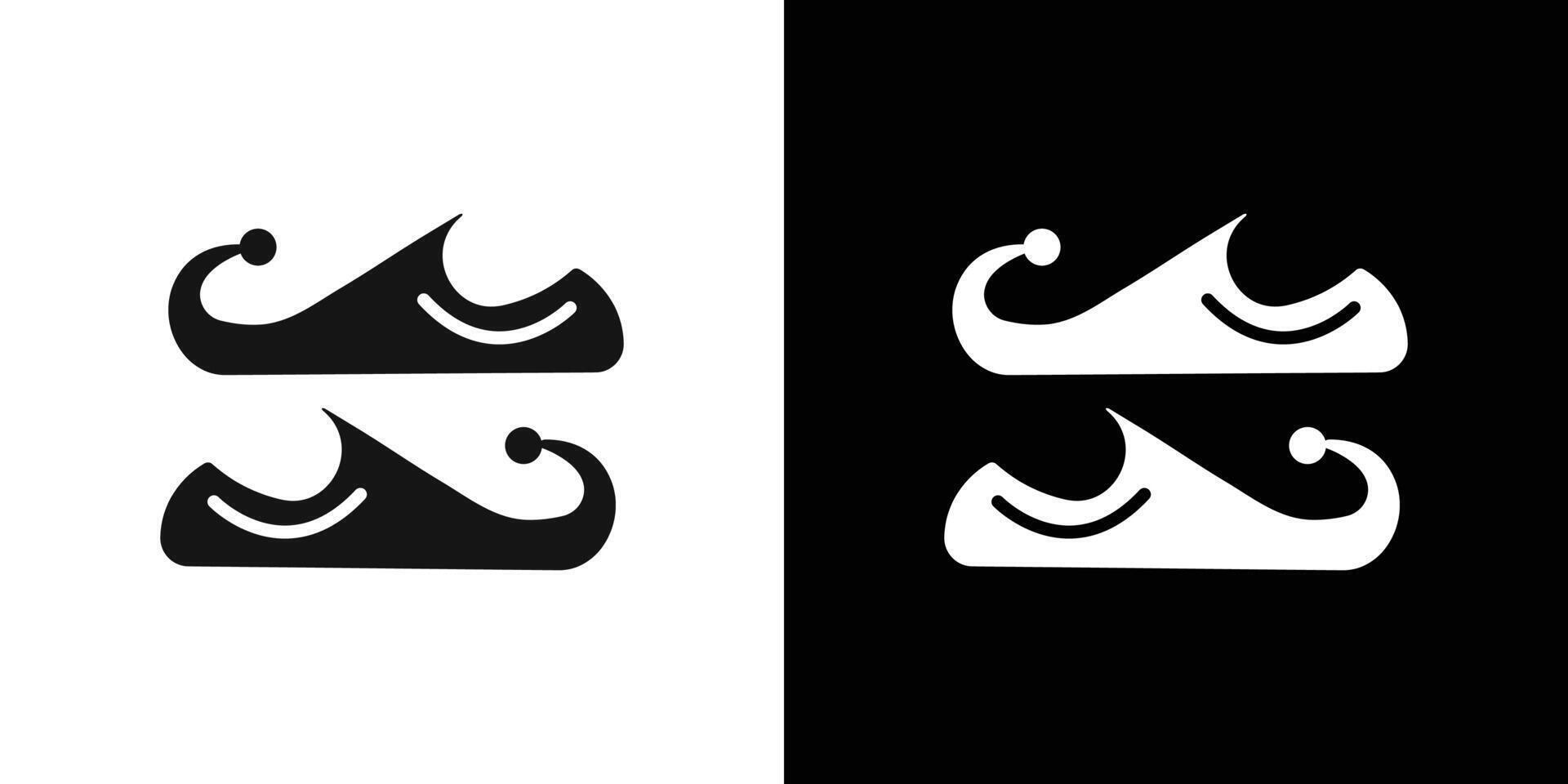 Arabian khussa icon Flat set outline vector
