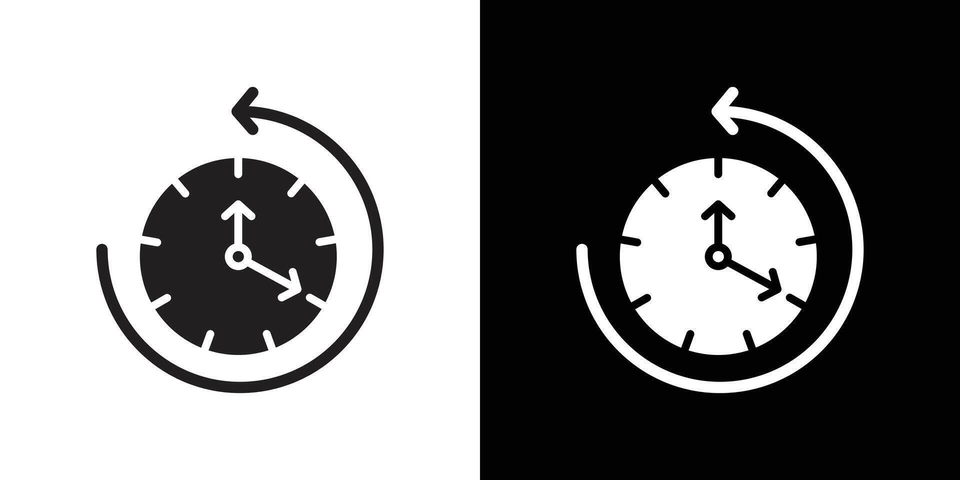 counterclockwise rotation icon Flat set outline vector
