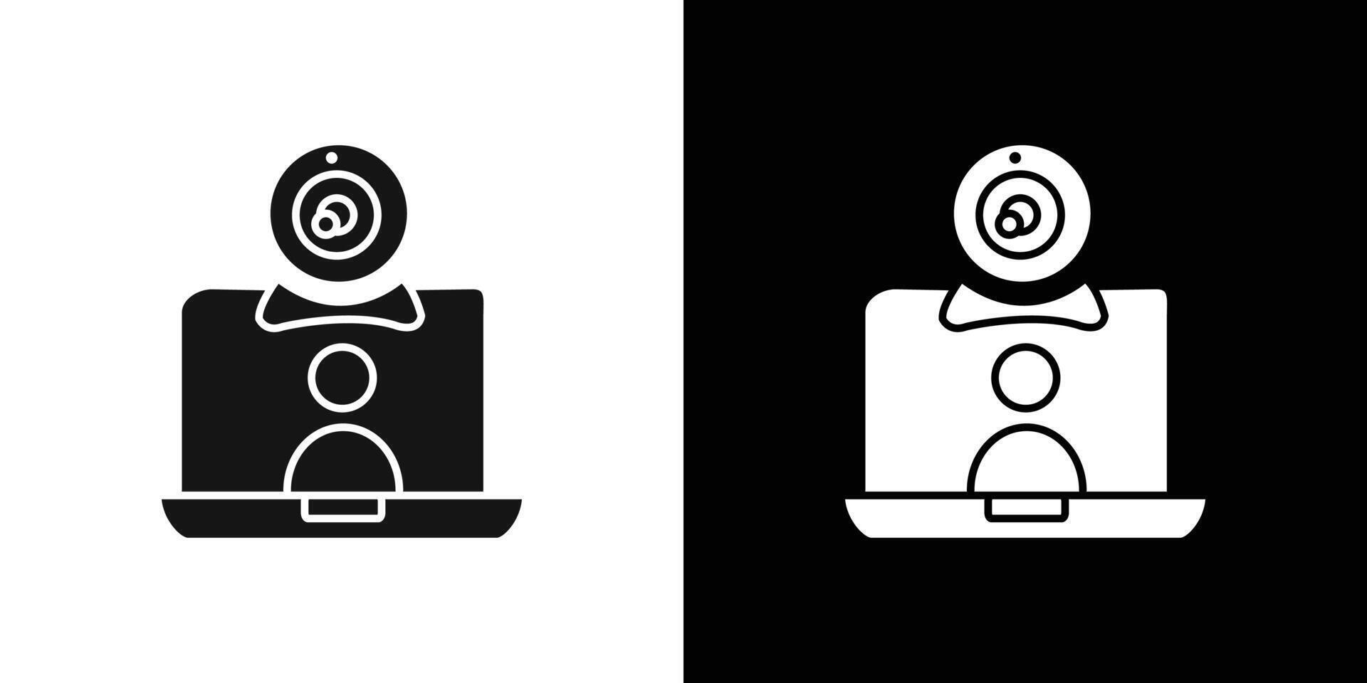 Digital Webcam icon flat line symbol set. vector