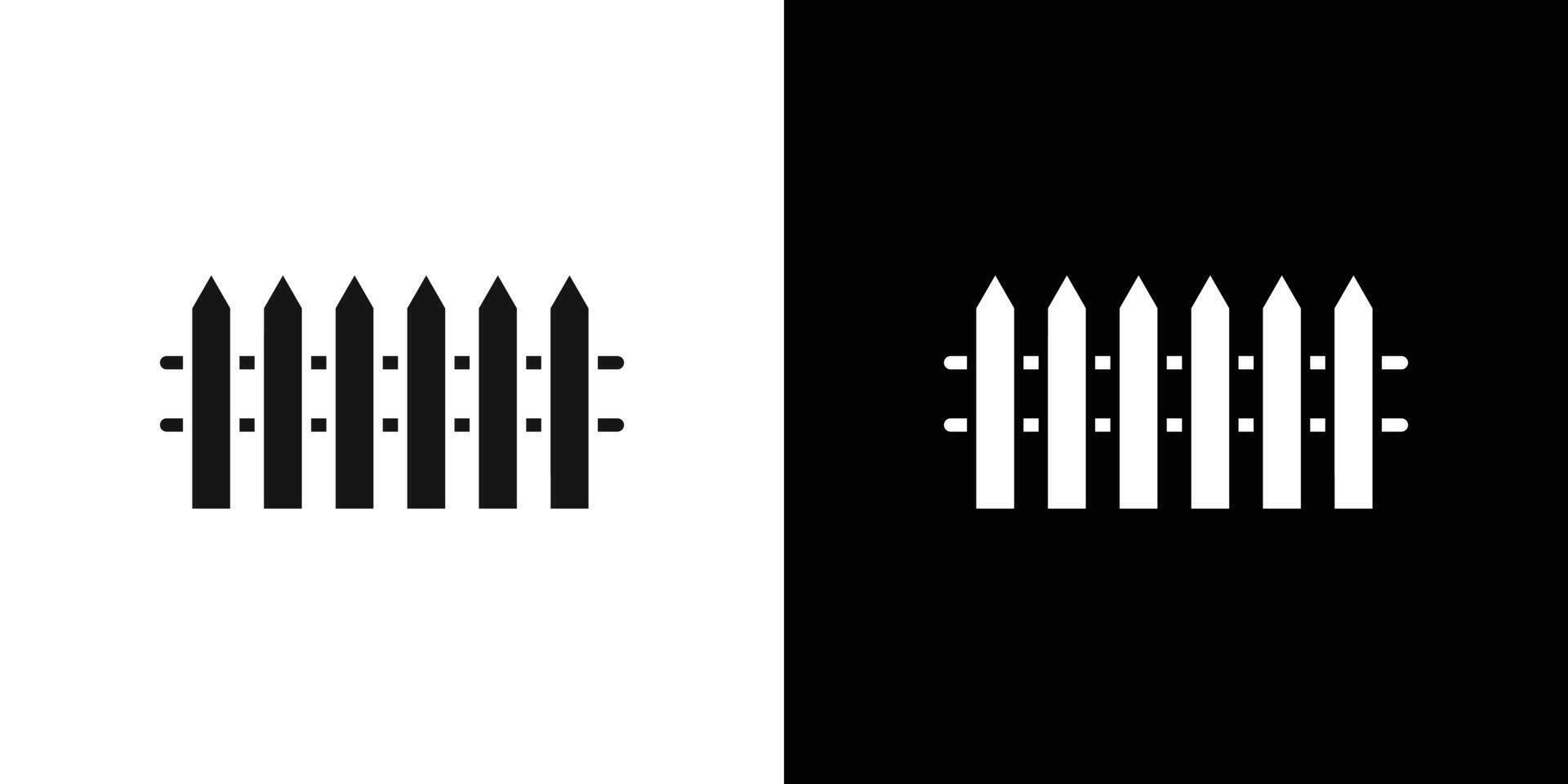 fence icon Flat set outline vector